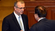P�edseda poslaneckého klubu TOP 09 Miroslav Kalousek 19. prosince v Praze na...