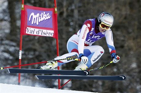ZA VÍTZSTVÍM. výcarská lyaka Marianne Kaufmannová-Abderhaldenová na svahu...