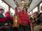 Z praského Výstavit vyjela 21. prosince historická tramvaj, z ní si mohli