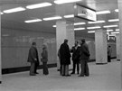 ekání na metro 22. prosince 1973 ve stanici Kaerov