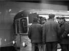 Metro 22. prosince 1973 ve stanici Praského povstání