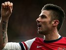 JEDINÝ STELEC ZÁPASU. Útoník Arsenalu Olivier Giroud slaví branku do sít...