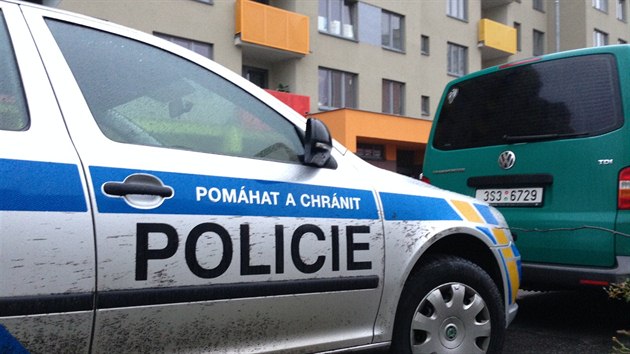 Policisté vyšetřují v kladenské Hřebečské ulici násilné úmrtí šestačtyřicetiletého muže.