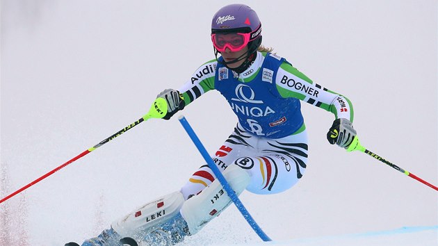 Maria Höflová-Rieschová ve slalomu v Lienzu 