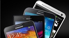 Samsung Galaxy Note III, Xperia Z Ultra, Galaxy Mega a HTC One Max