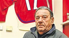 Bývalý hokejista Jan Suchý má ve VIP zón brodské Kotliny povený na zdi...