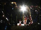 Policie na míst nálezu tla v praském Hloubtín
