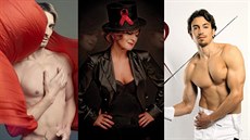 Michal �típa, Simona Sta�ová a Martin Gardavský v kalendá�i Red Ribbon 2014...