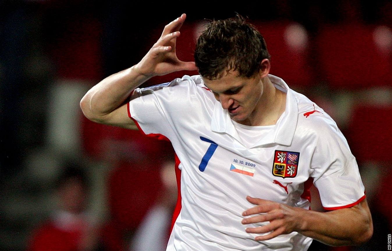 Bude se takhle Tomá� Necid radovat i v zápase proti Loty�sku?