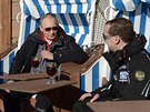 Ruský prezident Vladimir Putin a premiér Dmitrij Medvedv v Soi (4. ledna 2014)
