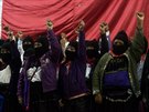 Oslavy 20. výroí zapatistického povstání v Oventicu. (31. prosince 2013)