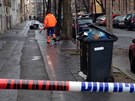 Policie kvli údajné bomb uzavela Moravskou ulici v Praze na Vinohradech....
