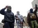 Bojovníci al-Káidy pochodují v ulicích irácké Fallúdži poté, co z města...