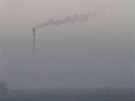 Na obr�zku smogov� mlha na Opavsku. (1. ledna 2014)