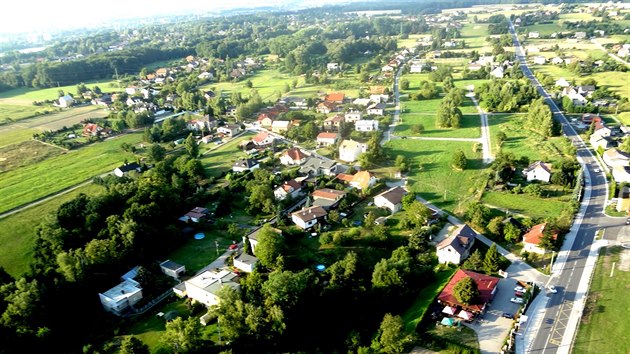 Letecký pohled na Rychvald.