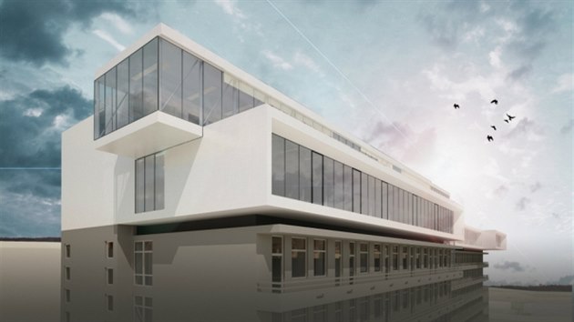Vizualizace budoucí nástavby nemocnice