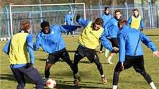 PRVNÍ TRÉNINK. Liberečtí fotbalisté zahájili přípravu na jarní sezonu.