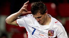 Tomáš Necid slaví gól na podzim 2009 v kvalifikačním utkání proti Polsku. Stal...