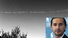 Shia LaBeouf poslal vzdu�ný vzkaz grafikovi, jeho� dílo údajn� vykradl.