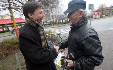 Mtink Patrika Kunara z KDU-SL v Otrokovicch ped 2. kolem doplovacch...