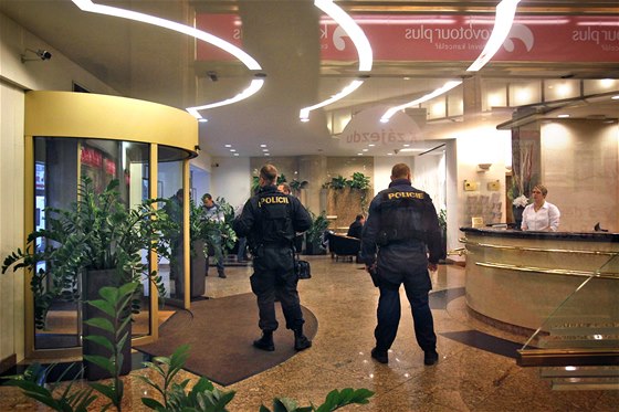 Zásah protikorupční policie v České exportní bance v lednu 2014.