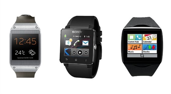 Chytré hodinky Galaxy Gear, Sony Smartwatch a Qualcomm Toq