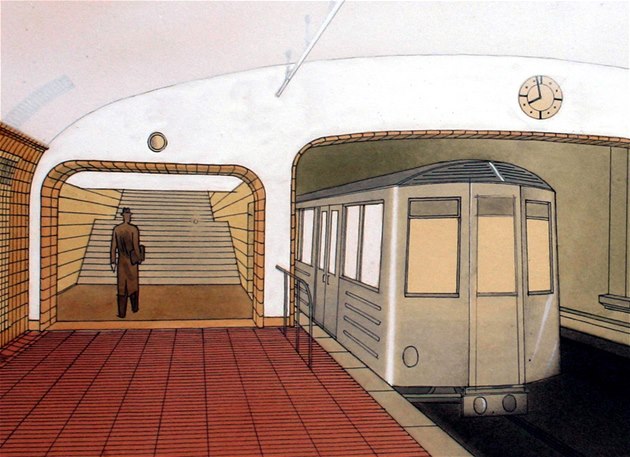 Stanice Radnice - nástupiště (1941)