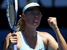 JAZYK VEN. Ruská tenistka Maria arapovová slaví povedenou výmnu na Australian