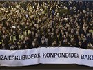 Protestu za práva vznných len separatistické organizace ETA se ve