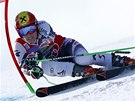 Marcel Hirscher v obím slalomu v Adelbodenu