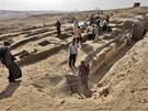 Hrobku lékae nali egyptologové v Abusíru v záí 2013.