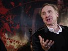 Dan Brown na tiskové konferenci v praské Novomstské radnici (15. ledna 2014)