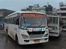 Zatopený píjezd na autobusové nádraí v Amritsaru