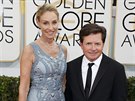 Michael J. Fox a jeho manelka Tracy Pollanová (12. ledna 2014)