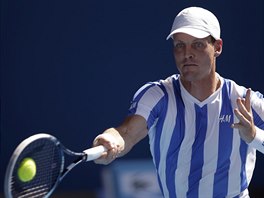 Tom Berdych ve tetm kole na Australian Open.