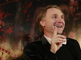 Dan Brown na tiskov konferenci v prask Novomstsk radnici (15. ledna 2013)