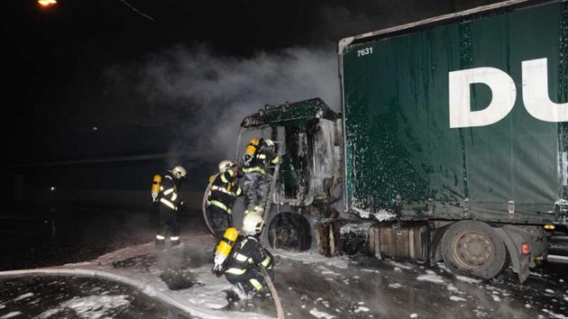 Por polskho kamionu v Lochkovskm tunelu (13.1.2014)