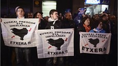 Protestu za práva vznných len separatistické organizace ETA se ve