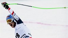 Elisabeth Görglová po triumfu ve sjezdu v rakouském Zauchensee. 