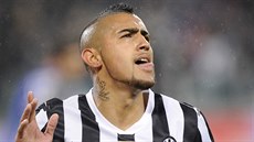 RADOST K OBLÍZNUTÍ. Z tváe Artura Vidala z Juventusu Turín je po vstelení...