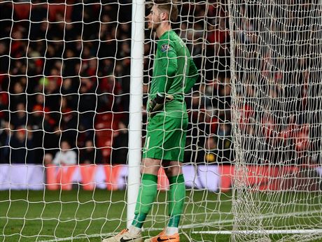 David de Gea, branká Manchester United,  chyboval bhem prodlouení semifinále...