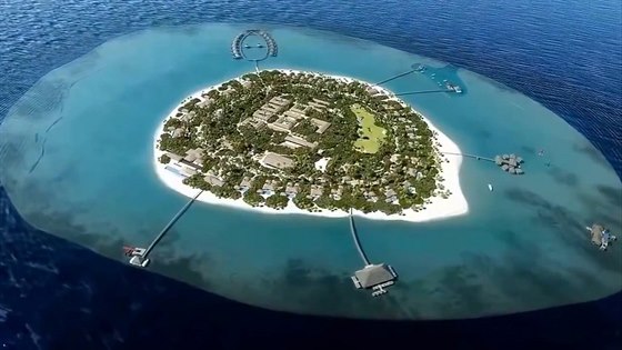 Soukromý ostrov Velaa na Maledivách, na kterém nechal bývalý spoluvlastník PPF...