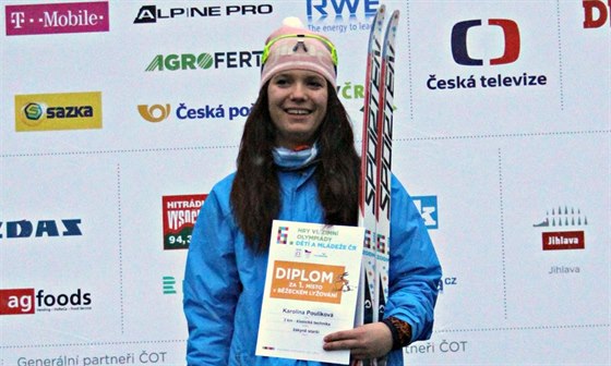 Mladá naděje českého lyžování z Jesenicka, třináctiletá Karolína Poulíková, už...