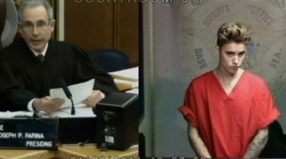 Justin Bieber u soudu (23. ledna 2014)