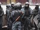 Berkut - obávané úderné jednotky ukrajinské policie (28. ledna 2014)