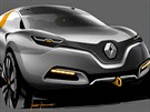 Ideová skica crossoveru Renault Captur.