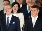 Pavel Blobrádek a Andrej Babi pi jmenování kabinetu premiéra Bohuslava...