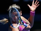 ZA MÍÍ STRUN. Viktoria Azarenková ve tvrtfinále Australian Open. 