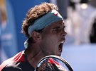 KONEN. Rafael Nadal ve tvrtfinále Australian Open. 