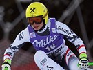 Anna Fenningerá v superobím slalomu v Cortin d'Ampezzo. 